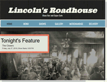 Tablet Screenshot of lincolnsroadhouse.com